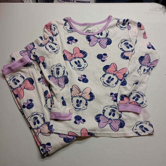 Disney Minnie Mouse Girls Pajama Set Size 8 - Picture 1 of 5